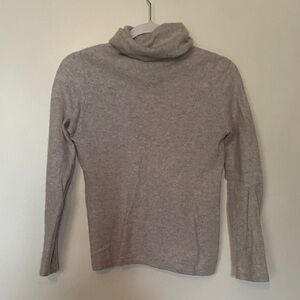 Women's Gray 100% cashmere Turtleneck Sweater